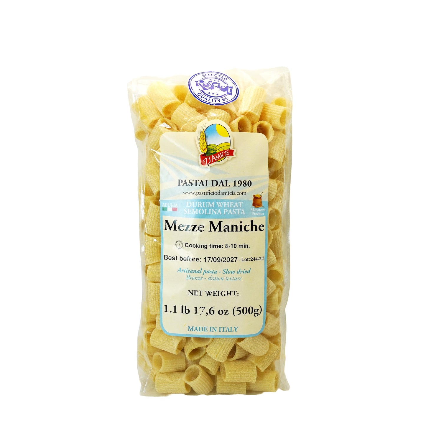 Mezze maniche, Pastificio D' Amicis, 500g