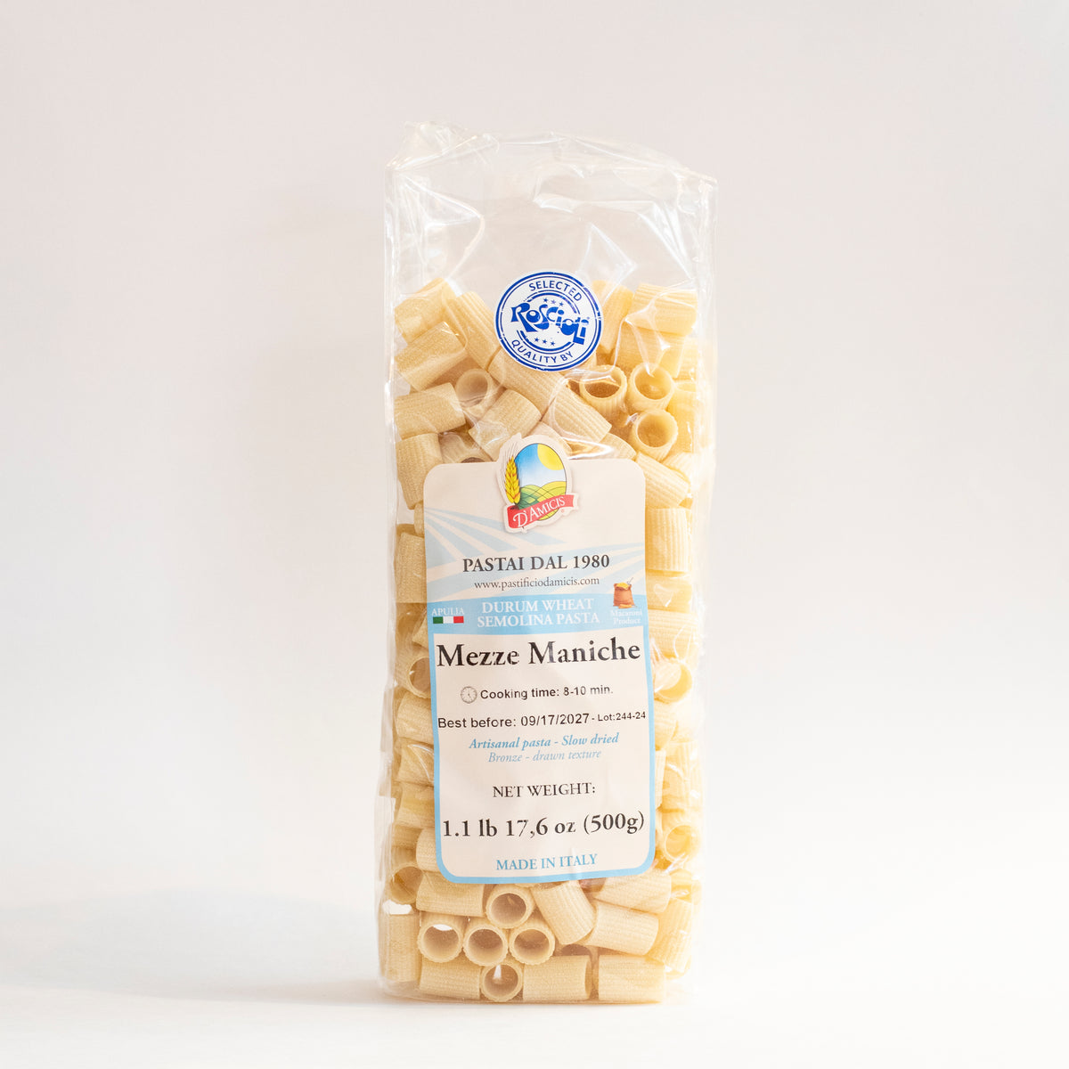 Mezze maniche, Pastificio D' Amicis, 500g