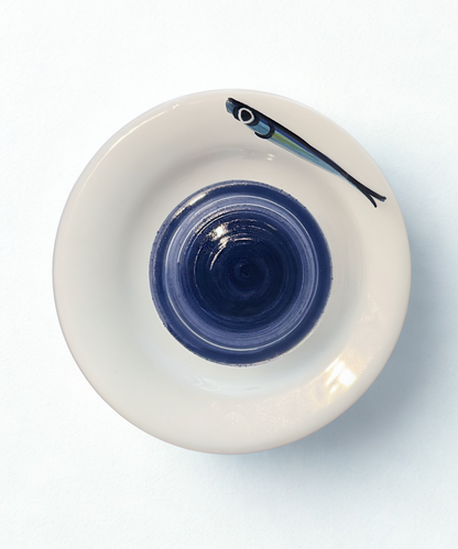 Hand Painted Italian Anchovy Plate
