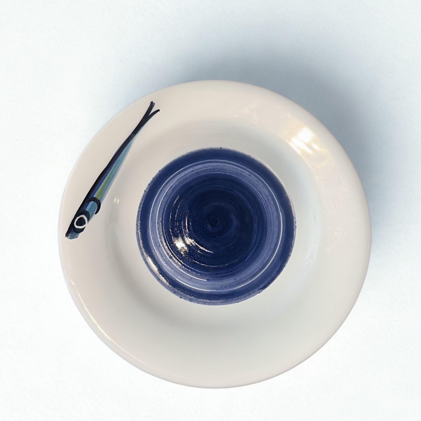 Hand Painted Italian Anchovy Plate