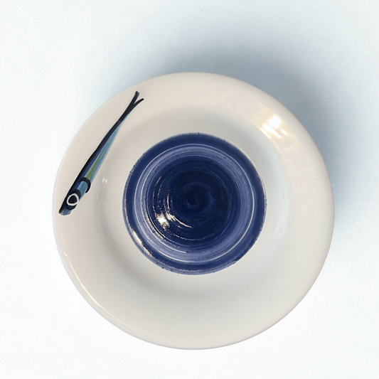 Hand Painted Italian Anchovy Plate