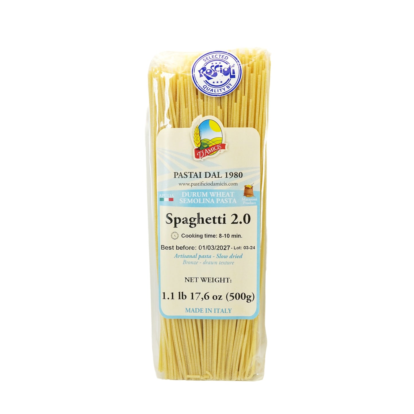 Spaghetti Roscioli Selection, Pastificio d'Amicis, 500g